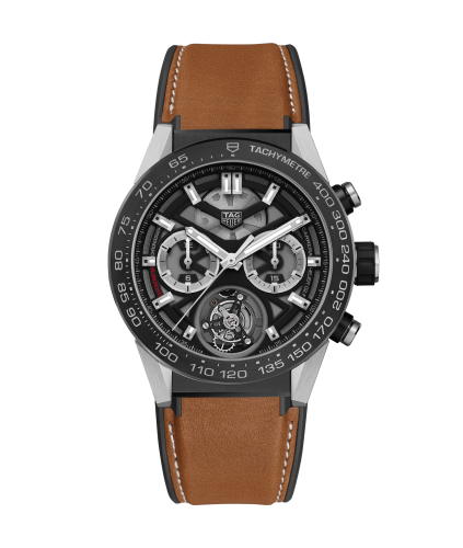 TAG Heuer Carrera Calibre Heuer 02T 45 Chronograph Tourbillon Titanium / Ceramic / Calf